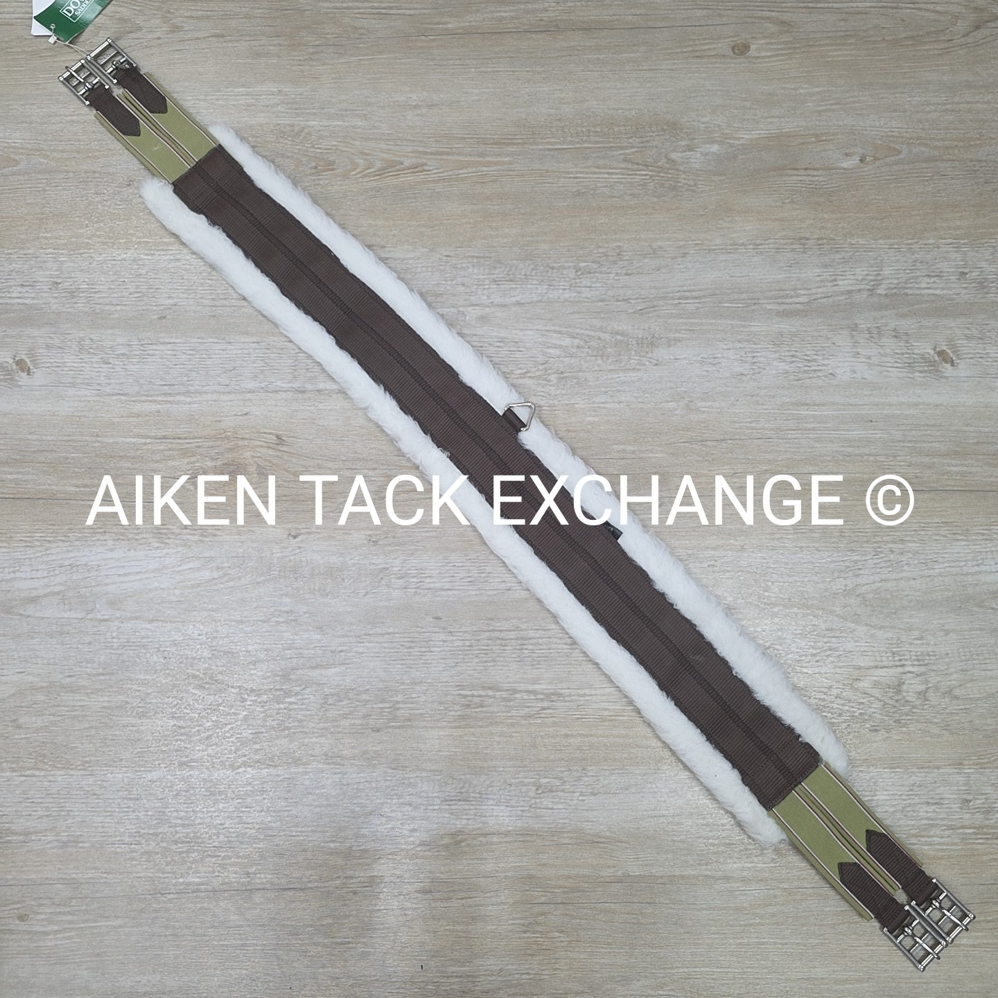 Dover Saddlery Fleece Girth with Double End Elastic, Brown, 52"