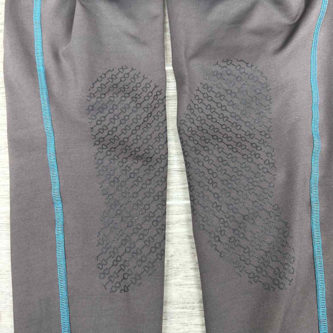 Dover Saddlery Silicone Grip Knee Patch Tights, Size Medium