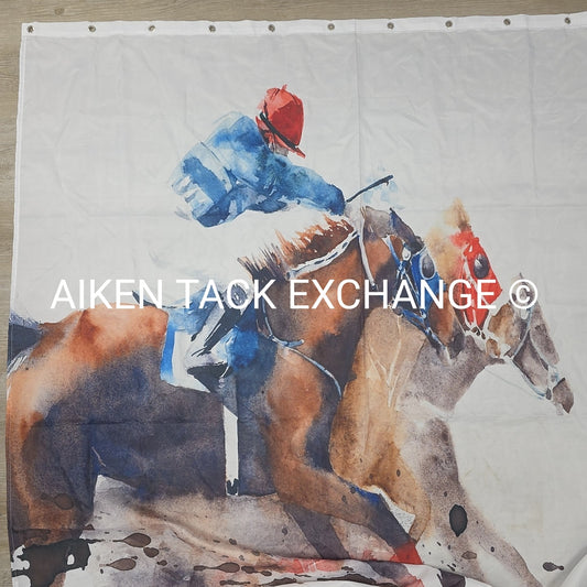 Jockey Scene Curtain w/ Grommets