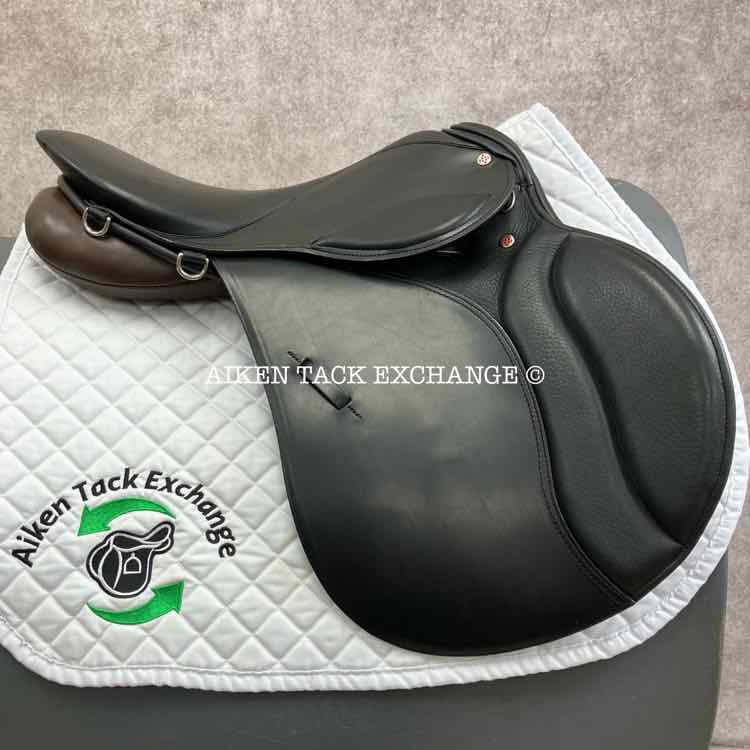 Courbette Lemetex Aristokrat Jump Saddle, 17" Seat, Medium Wide Tree, Wool Flocked Panels