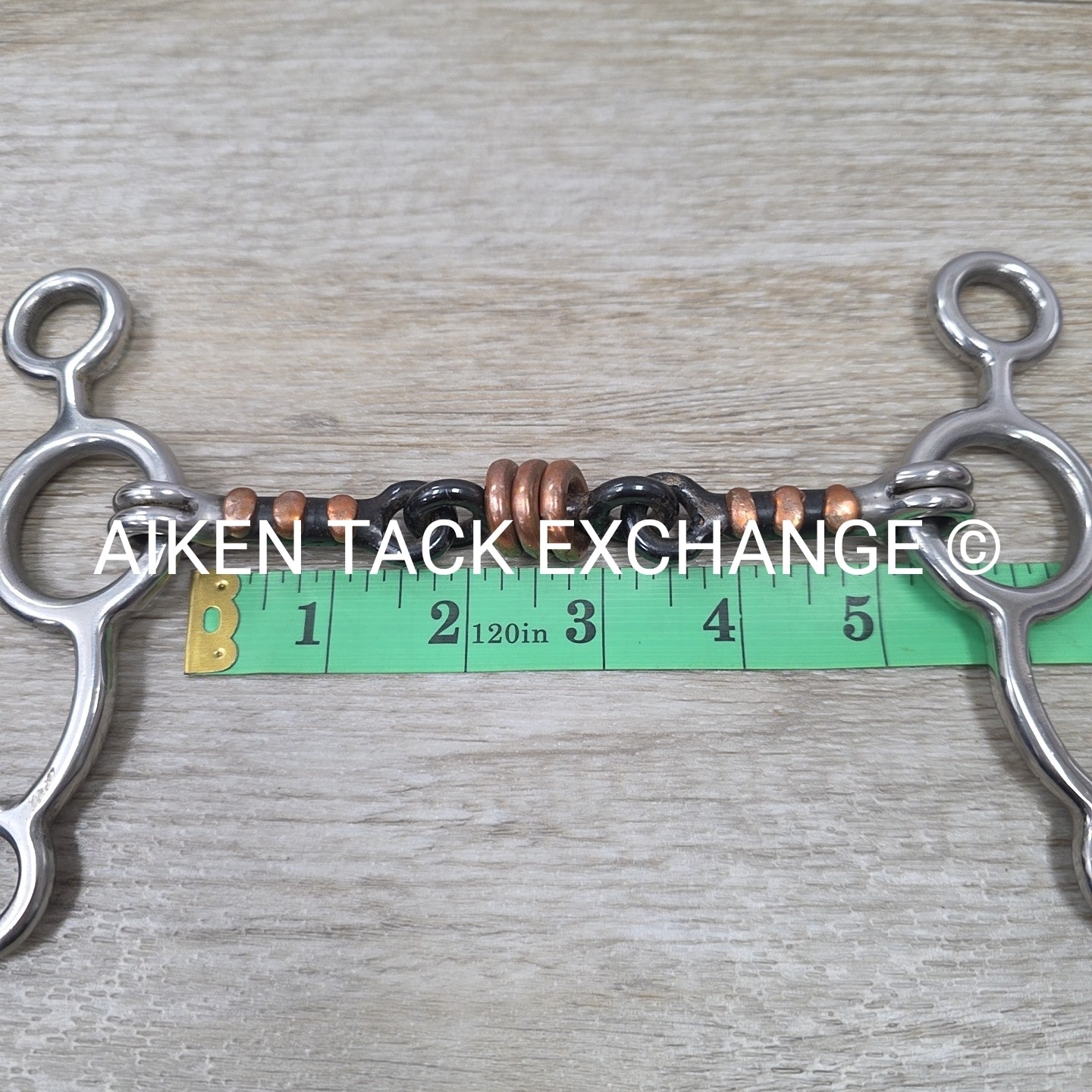 Sweet Iron Dogbone with Copper Rings Jr Cow Horse Bit 4.75"