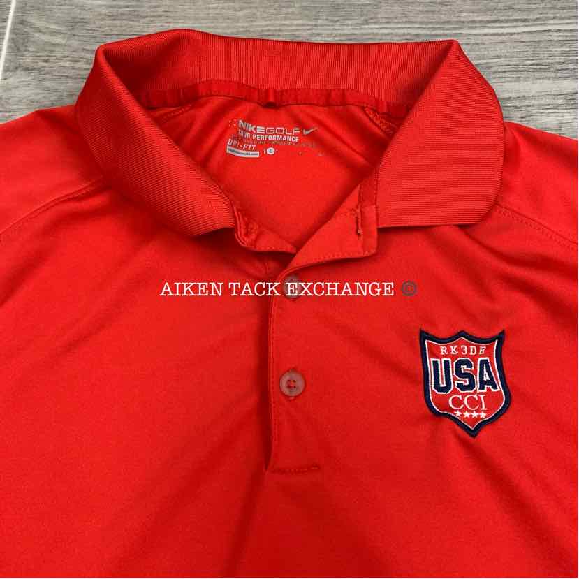 Nike Rolex CCI 4 Star Short Sleeve Dri-Fit Polo Shirt, Size Large