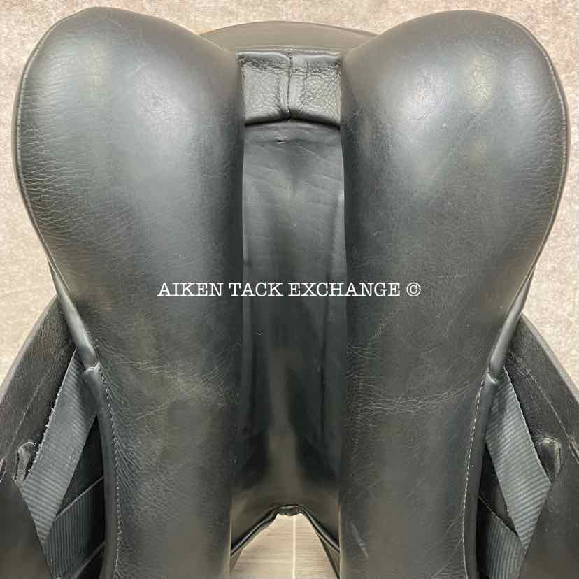 2013 Custom Saddlery Wolfgang Constanze Monoflap Dressage Saddle, 17.5" Seat, Adjustable Tree, Wool Flocked Panels