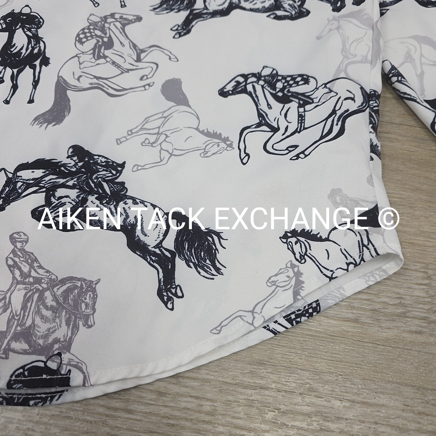 Horse Print Blouse, Women's Medium