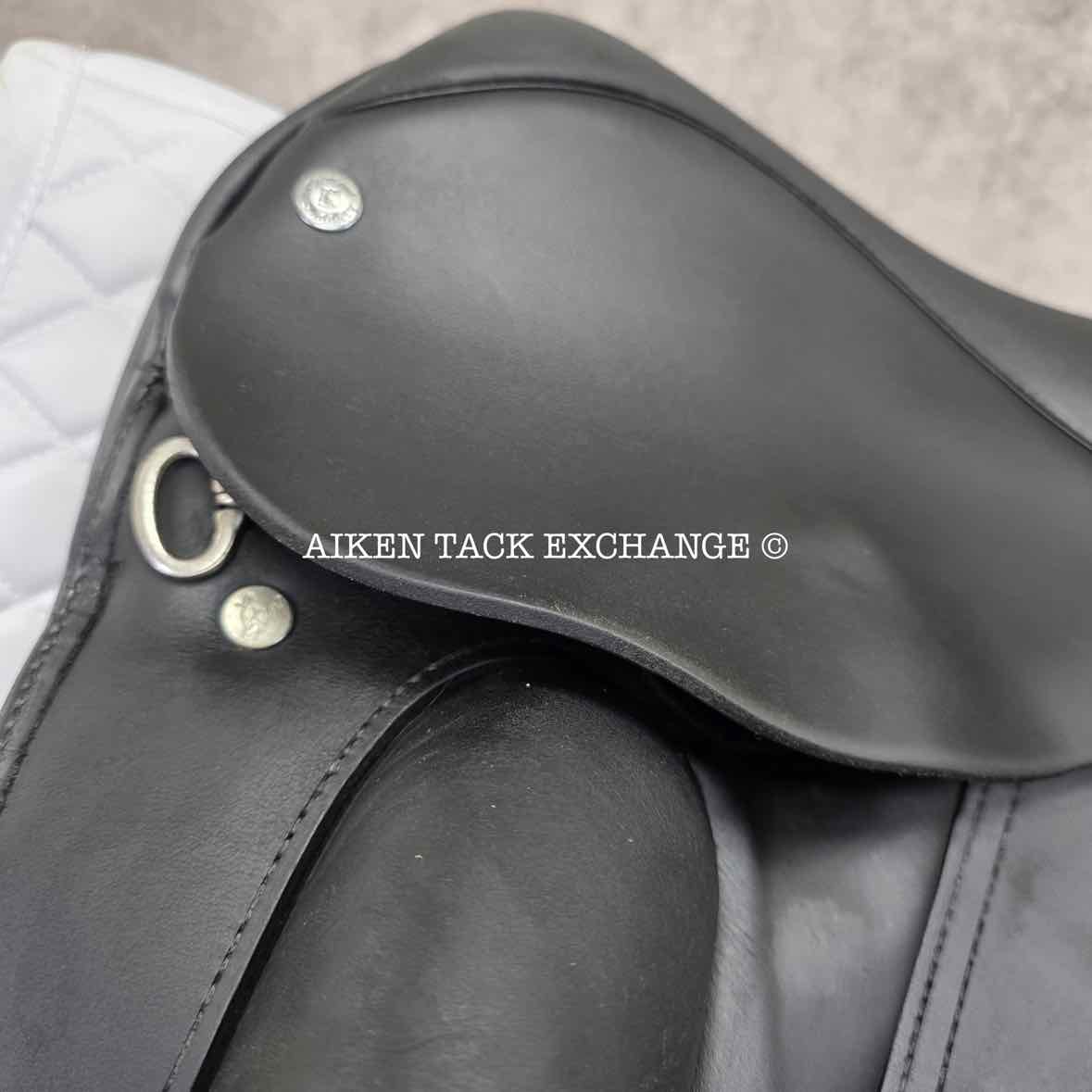 2010 Custom Saddlery Wolfgang Solo Dressage Saddle, 17.5" Seat, Adjustable Tree, Wool Flocked Panels