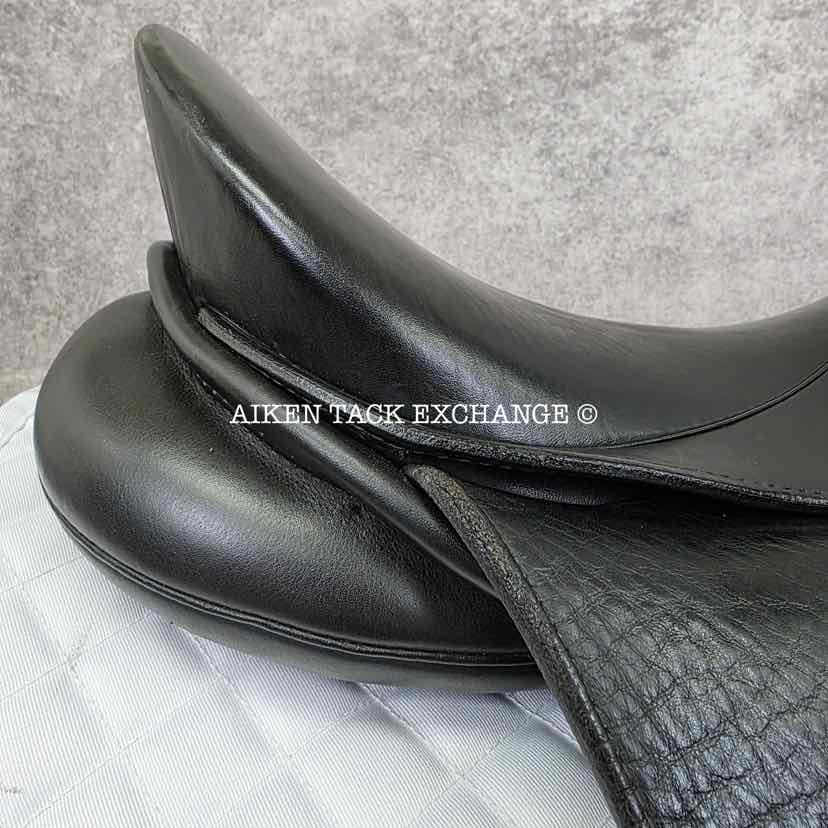 2001 Schleese Jane Savoie Dressage Saddle, 17" Seat, MW/W Tree, Wool Flocked Panels