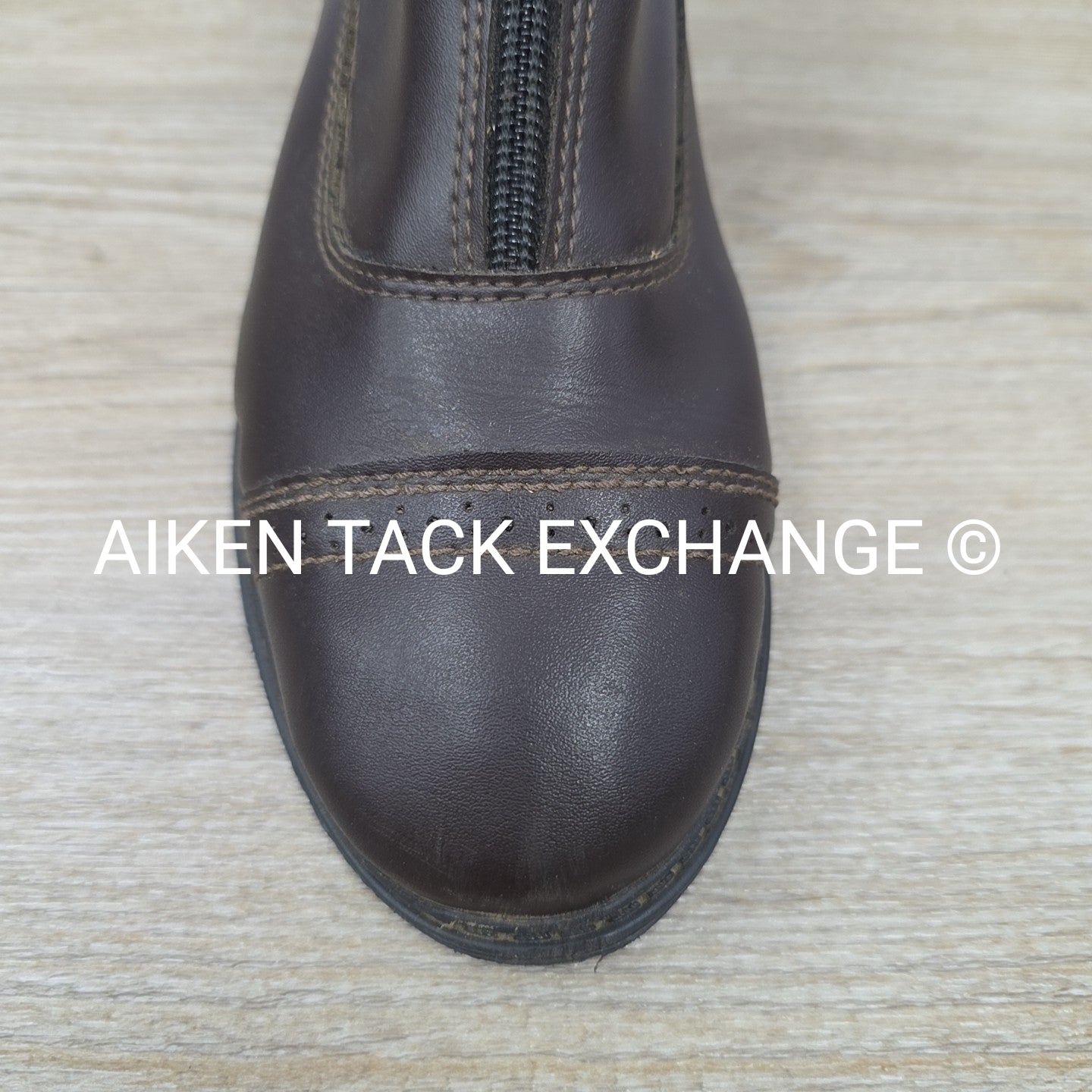 TuffRider Zip Up Paddock Boots, Brown, Size 3