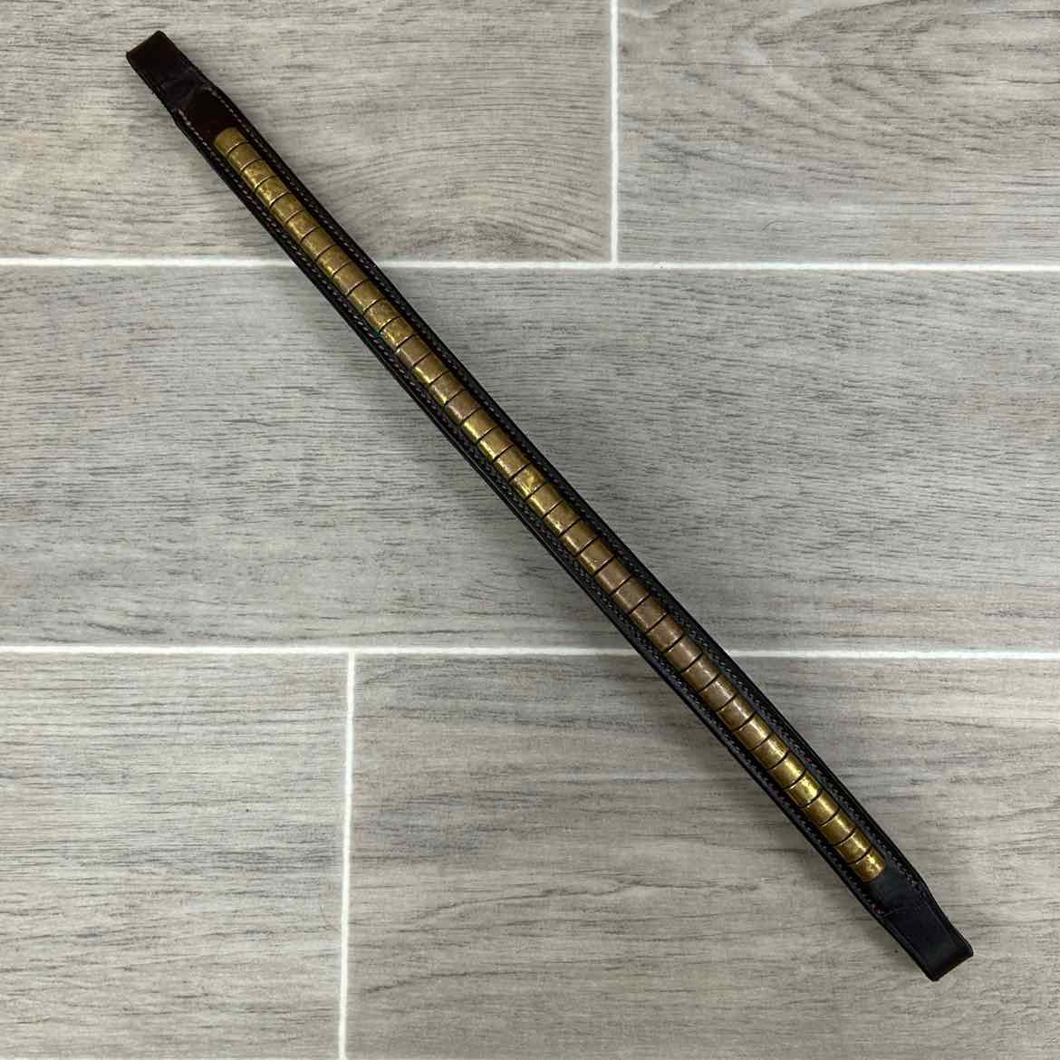 Clincher Browband, Brown, Size 15" Cob