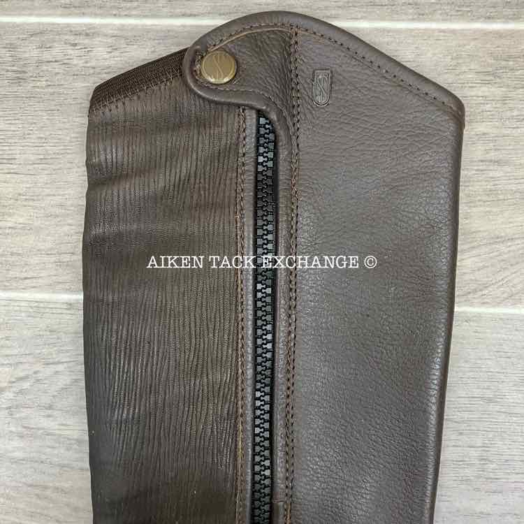 Tredstep Deluxe Half Chaps, Brown, Size 14" Calf 18" Height