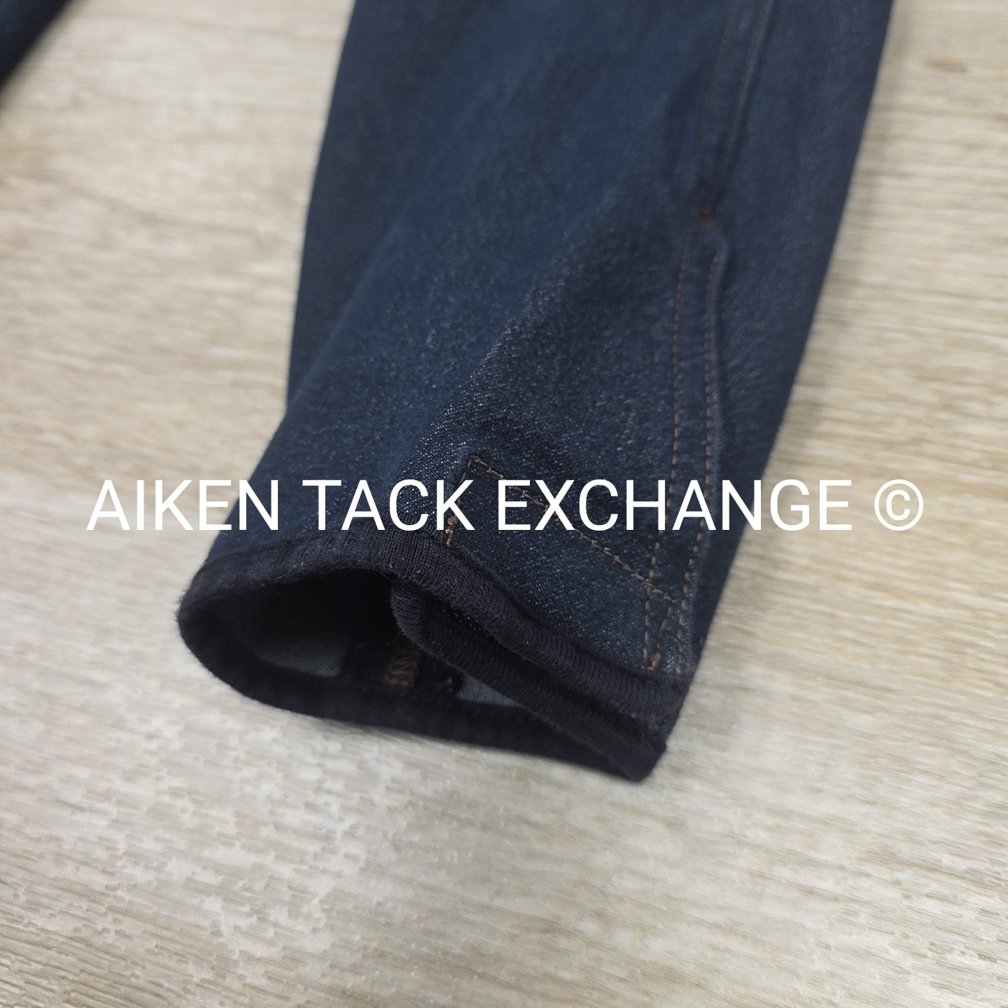 On Course Denim Knee Patch Breeches, Size 26