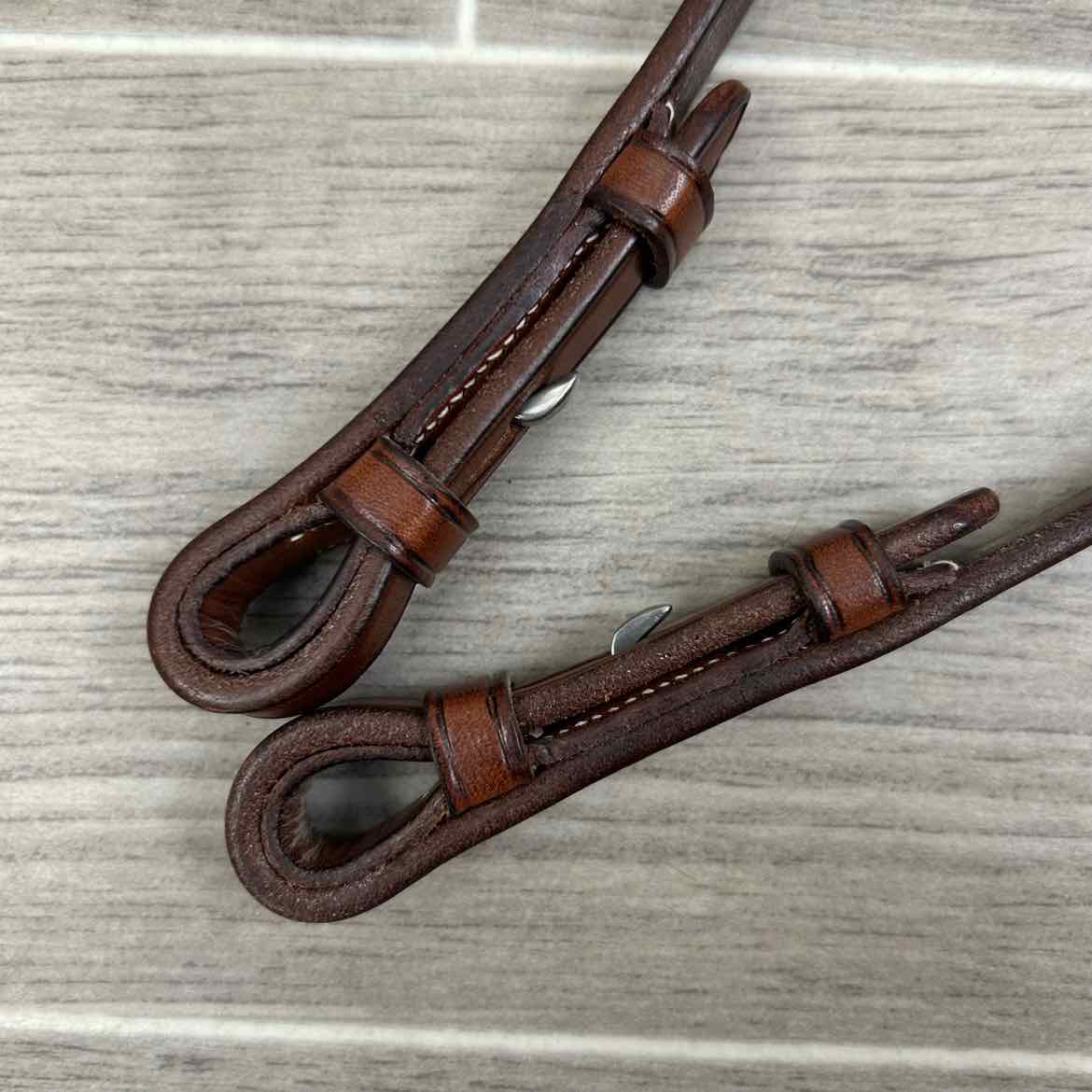 Harmohn Kraft Flat Laced Reins, Brown, 1/2" x 54", Brand New