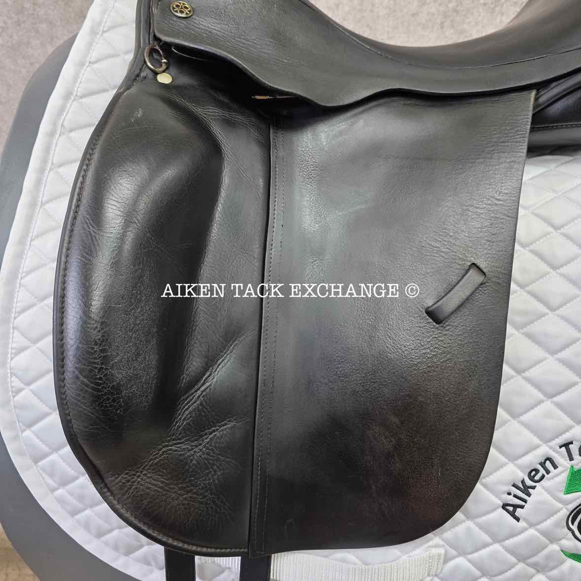 2006 Trilogy Verago Elite Dressage Saddle, 18.5" Seat, Wide Tree, Wool Flocked Panels