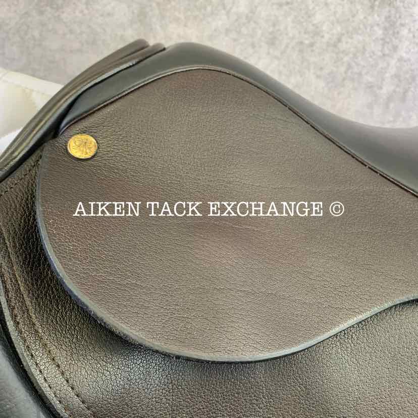 Detente by Advanced Saddle Fit Hadley Jump Saddle, 18" Seat, MW/W Tree, Wool Flocked Panels
