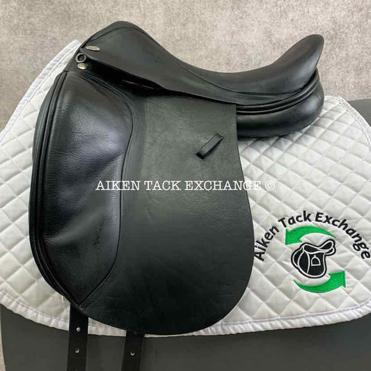 **SOLD** Jaguar by Harry Dabbs XKC Dressage Saddle, 17" Seat, Medium Wide Tree, Wool Flocked Panels, Buffalo Leather