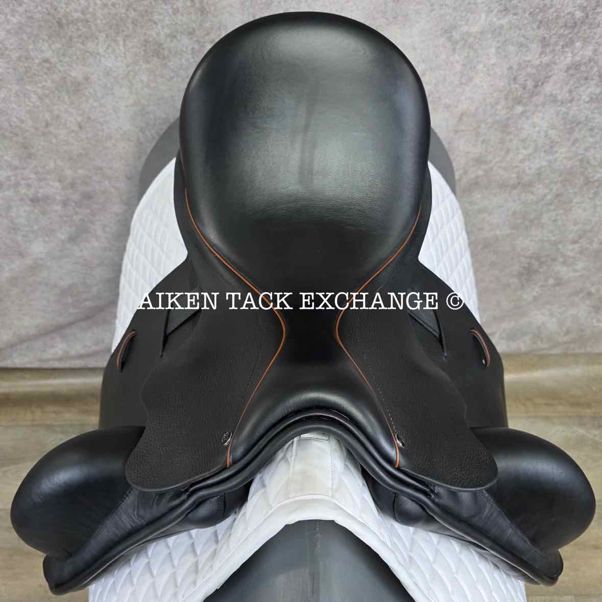 2022 County Epiphany Monoflap Dressage Saddle, 17.5" Seat, Wide Tree, Wool Flocked Panels