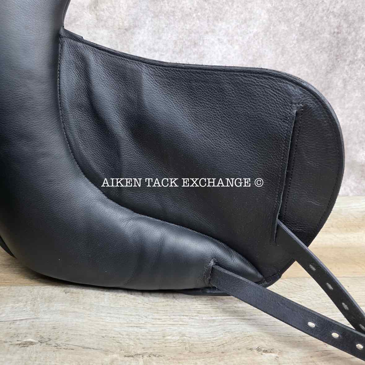 2023 Envy by Custom Saddlery Aurora Monoflap Dressage Saddle, 17.5" Seat - Short Flap, Adjustable Tree, Wool Flocked Panels