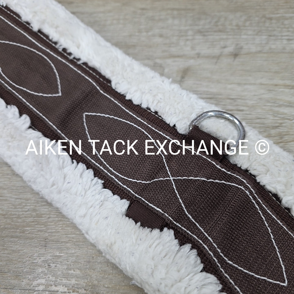 Equine Healthcare International Fleece Girth, Double End Elastic, Brown, 48"