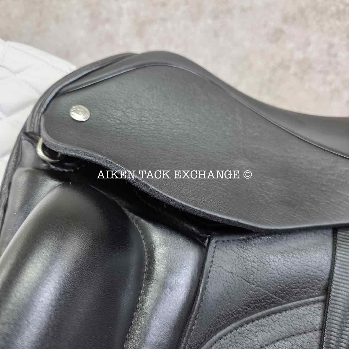 2021 Custom Saddlery Wolfgang Omni 2 Monoflap Dressage Saddle, 17.5" Seat, Adjustable Tree, Wool Flocked Hybrid Panels