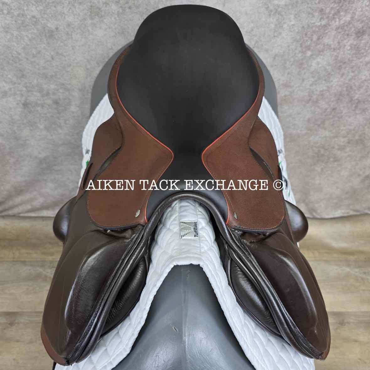 2019 Custom Saddlery Monte Carlo Monoflap Jump Saddle, 17.5" Seat, Adjustable Tree, Wool Flocked Panels