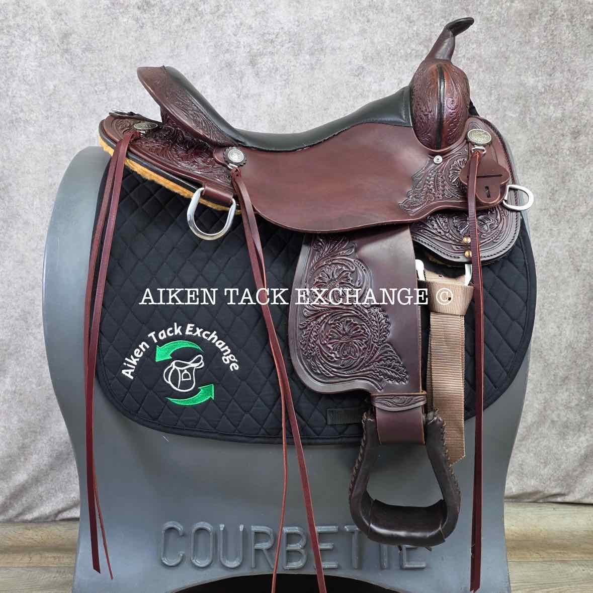 2024 High Horse by Circle Y 6864 Mesquite Western Saddle, 17" Seat, Wide Tree - Full QH Bars