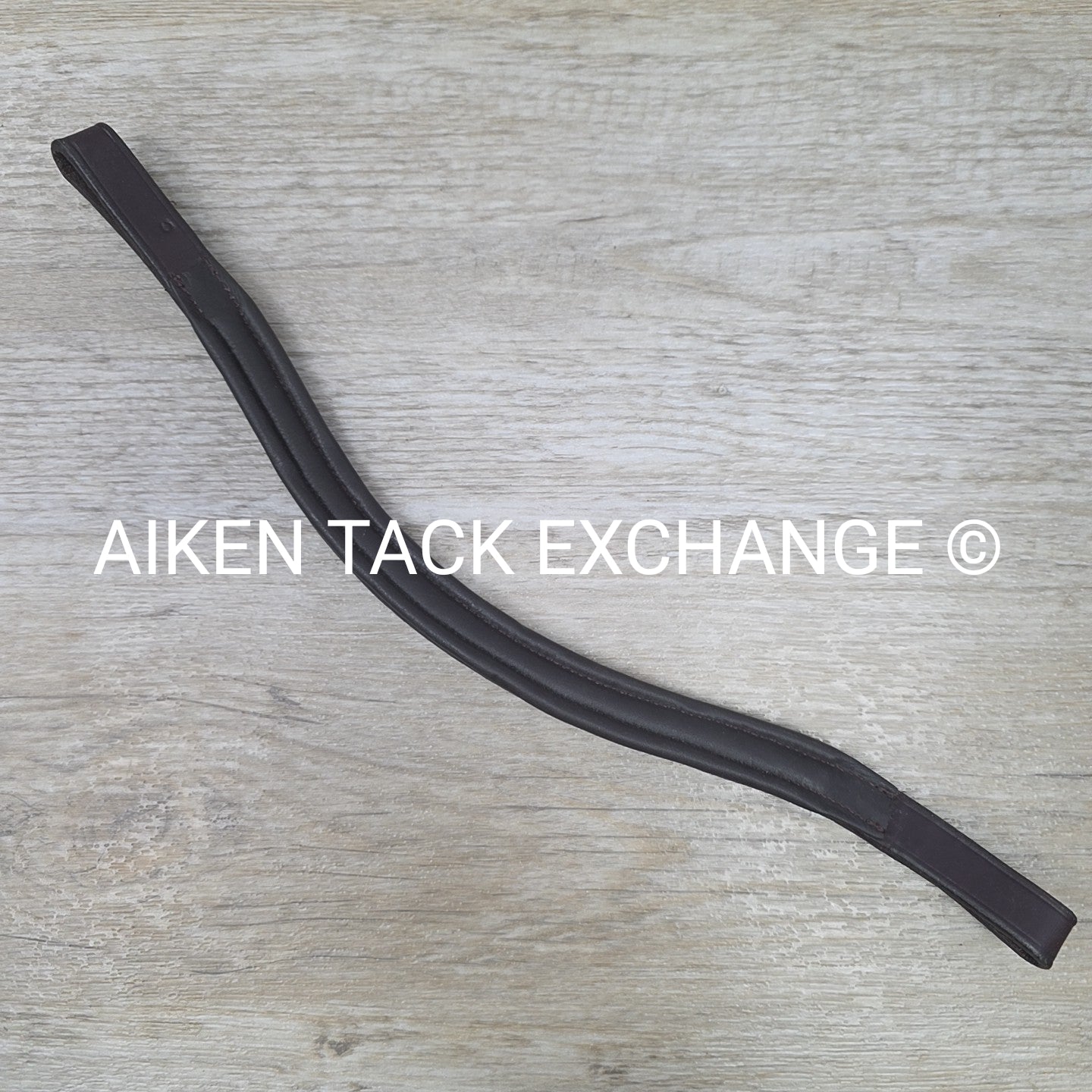 Excelle Padded Bling Browband, Brown, Size Cob