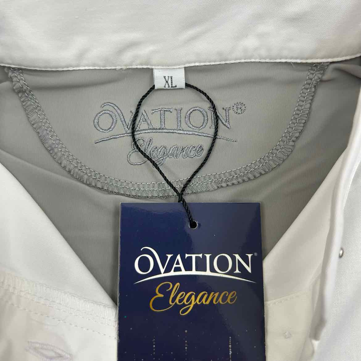 Ovation Elegance Short Sleeve Show Shirt, Grey, Size X-Large