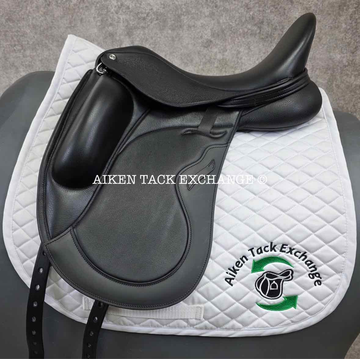 2023 Envy by Custom Saddlery Aurora Monoflap Dressage Saddle, 17.5" Seat, Adjustable Tree, Wool Flocked Panels
