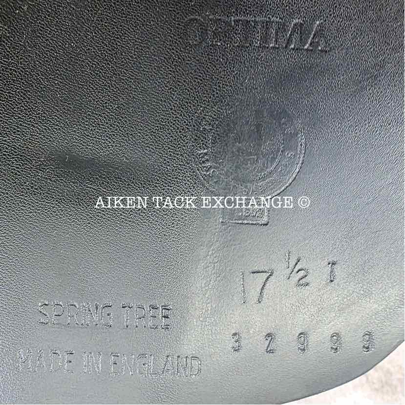 **SOLD** 2022 Black Country Optima Dressage Saddle, 17.5" Seat, MW/W Tree, Wool Flocked Serge Panels