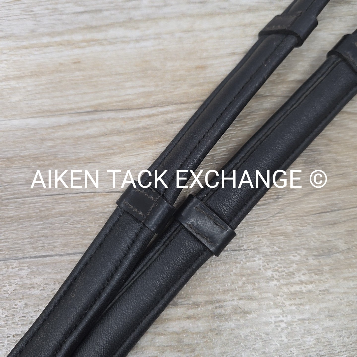 Cushion Grip Reins with Hand Stops, Black, 56"