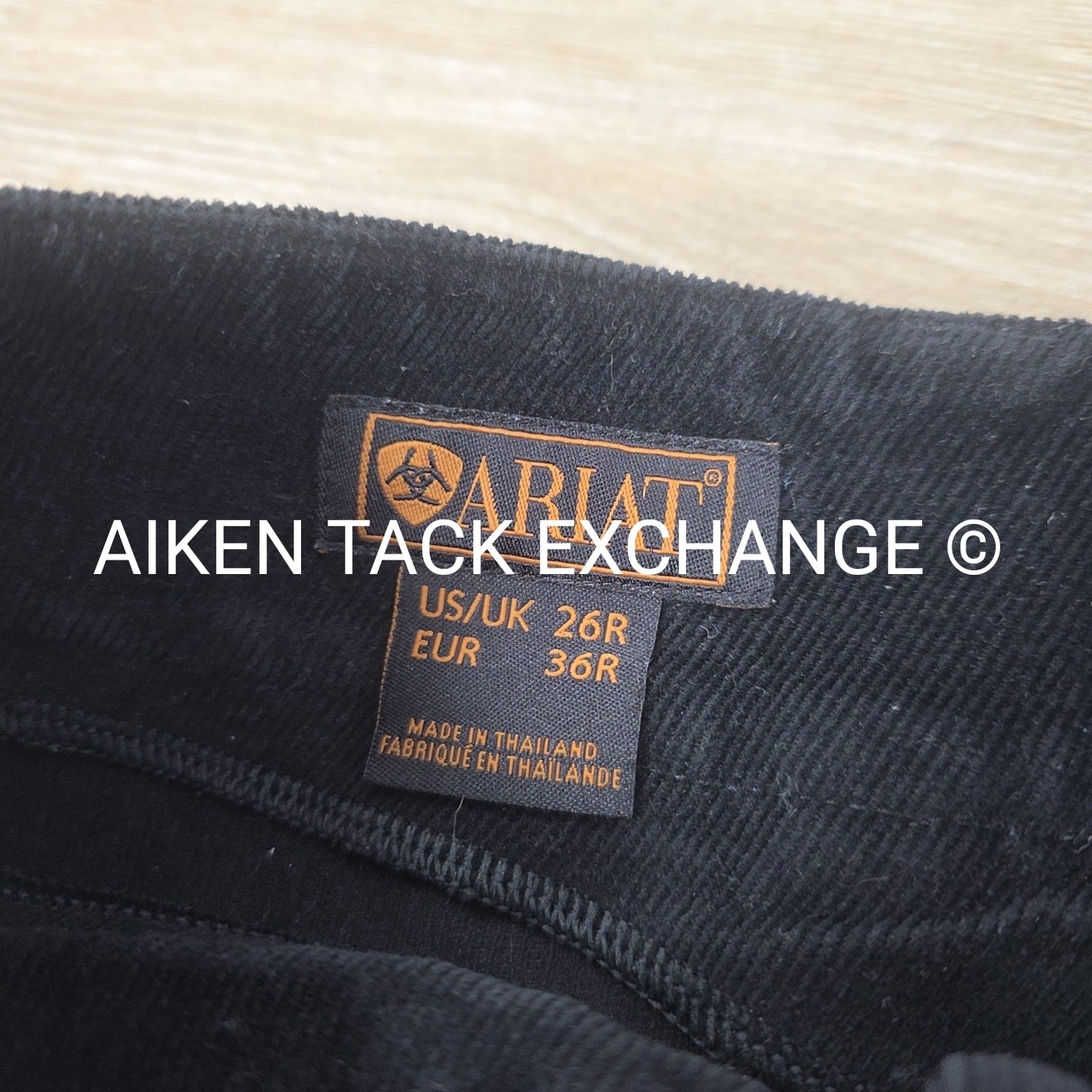 Ariat Tek Cord Corduroy Knee Patch Breeches, Size 26 R