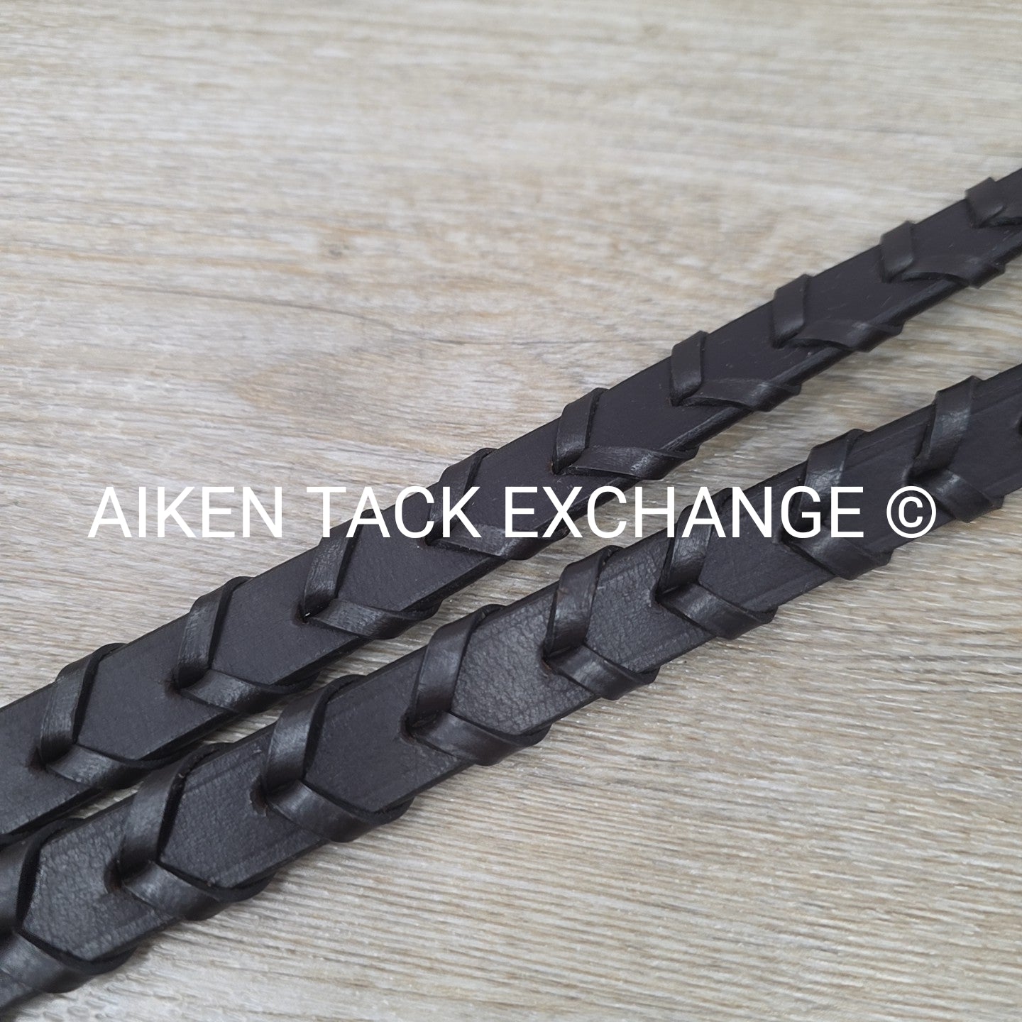 Bobby's English Tack Flat Laced Reins, Brown, 54"