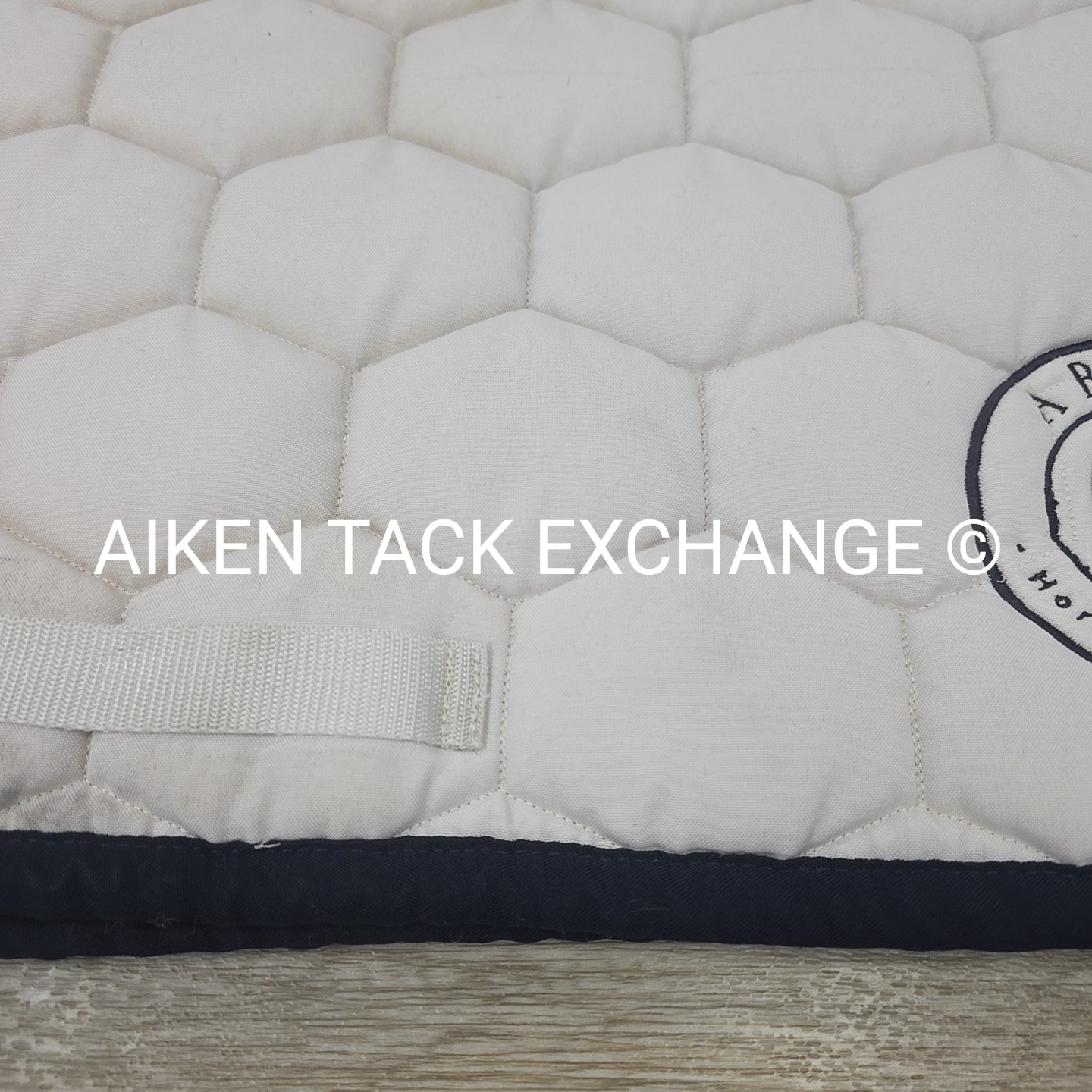 Arion Dressage Saddle Pad, White (has stains)