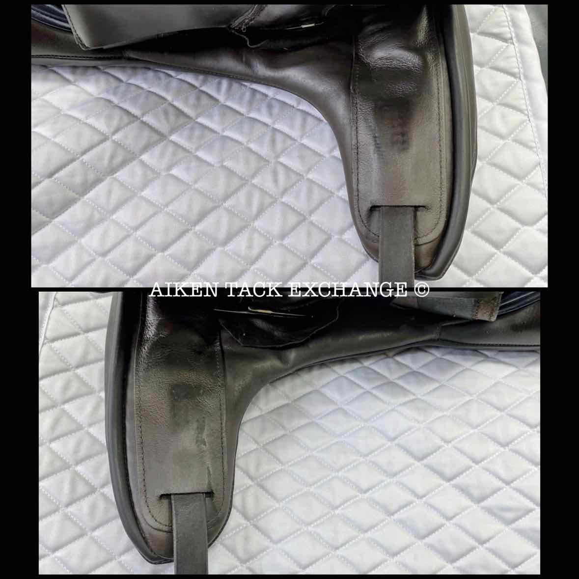 2021 Custom Saddlery Everest R Monoflap Dressage Saddle, 17.5" Seat, Adjustable Tree, Wool Flocked Panels