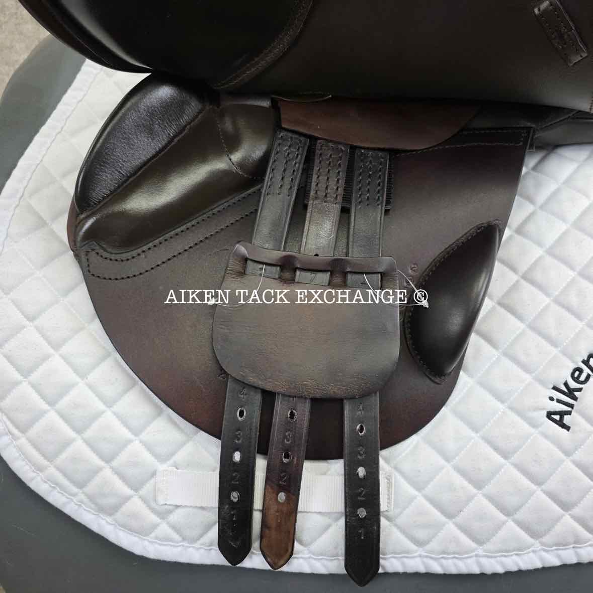 2019 Custom Saddlery Monte Carlo Jump Saddle, 17.5" Seat, Adjustable Tree, Wool Flocked Panels