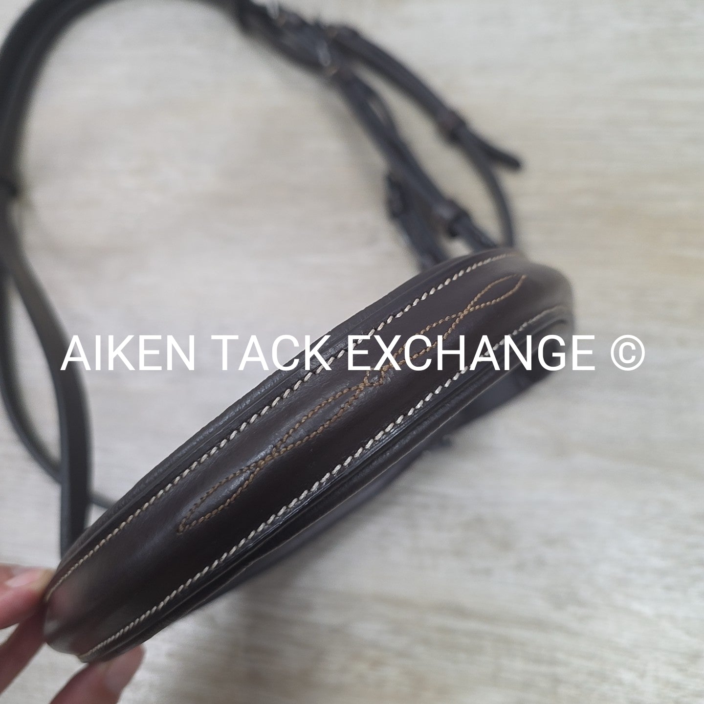 Collegiate Fancy Stitch Bridle with Laced Reins, Brown, Size Full