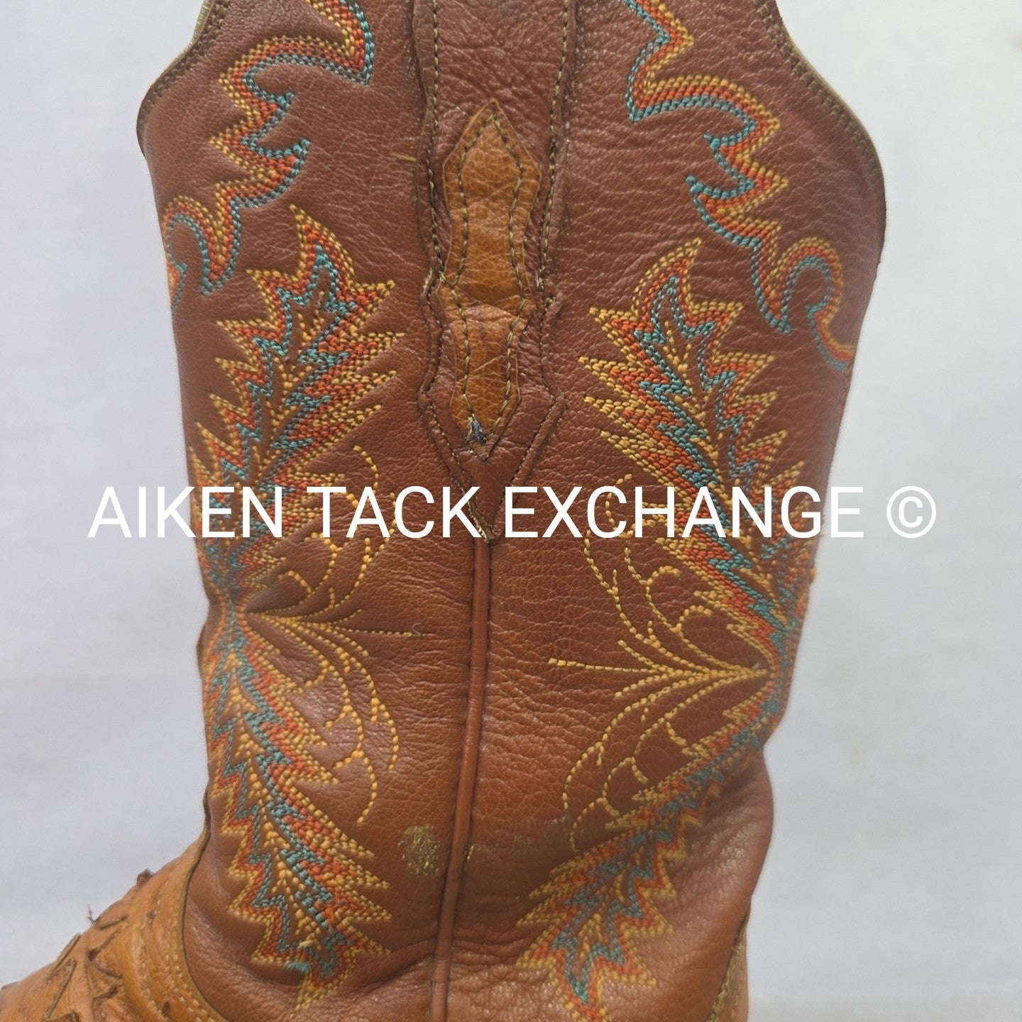 Lucchese 2000 Ostrich Boots, Size 6.5