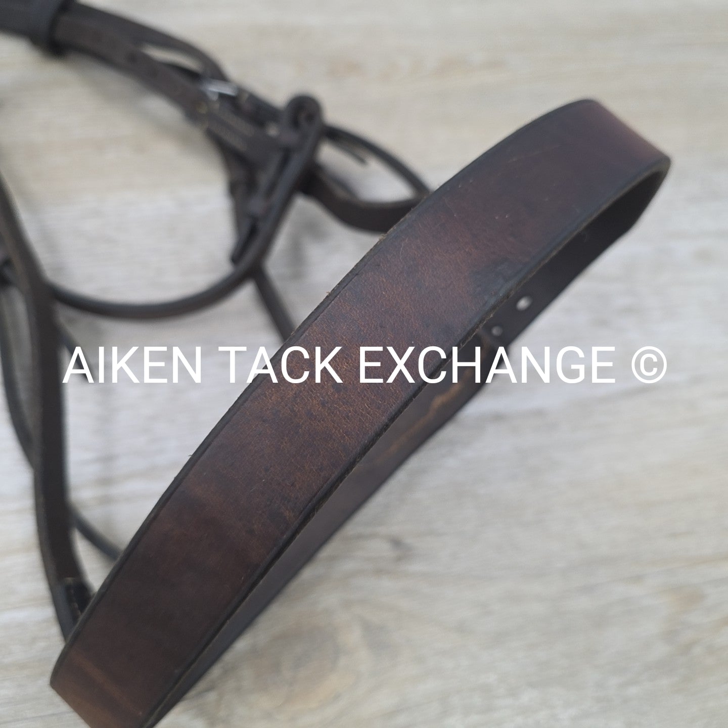 Warwick Flat Hunt Bridle, No Reins, Brown, Size Full