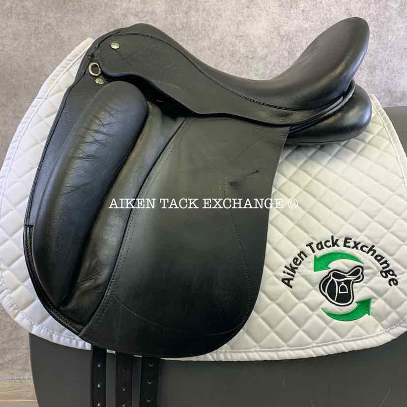 2008 Custom Saddlery Wolfgang Solo Dressage Saddle, 17.5" Seat, Adjustable Tree, Wool Flocked Panels, Buffalo Leather