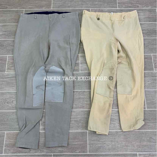 BARGAIN BUNDLE: On Course Knee Patch Breeches 34 & Dublin Knee Patch Breeches 34