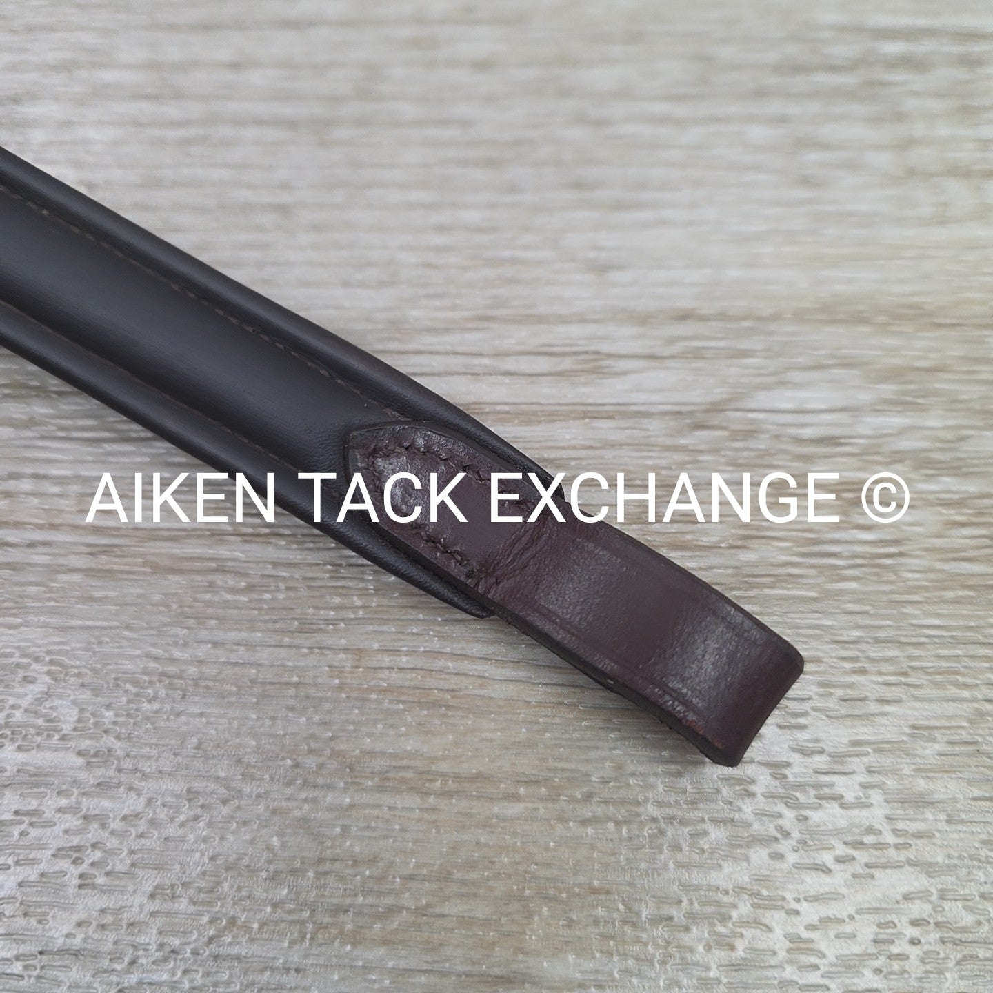 Plain Round Raised Padded Browband, Brown, 15"