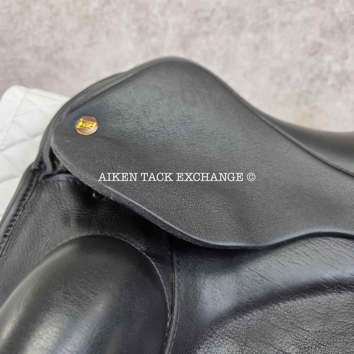 NSC Rhomeo Monoflap Dressage Saddle, 18" Seat, MW/W Tree, Wool Flocked Panels