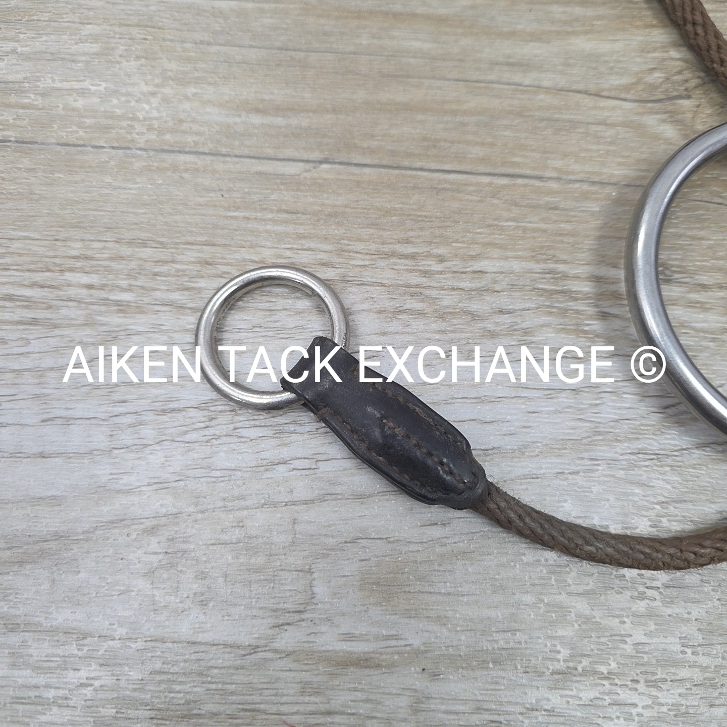 Single Joint Eggbutt Gag Bit with Rope Cheek Pieces 5.25"