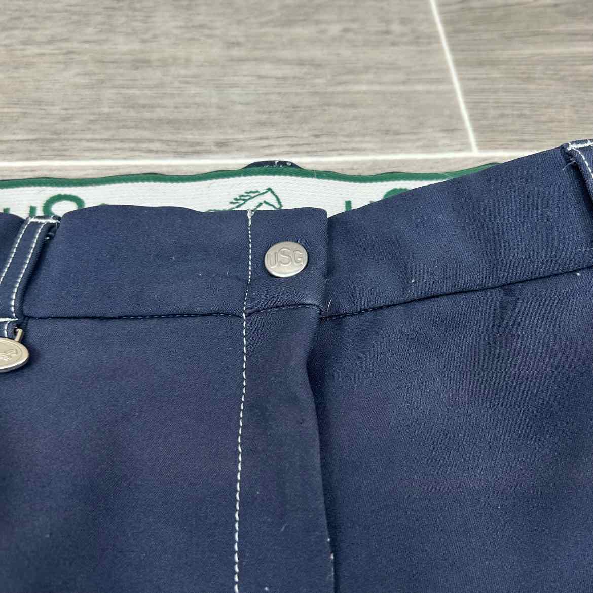 KL Select USG "Lara" Silicone Grip Knee Patch Breeches, Size 26 L