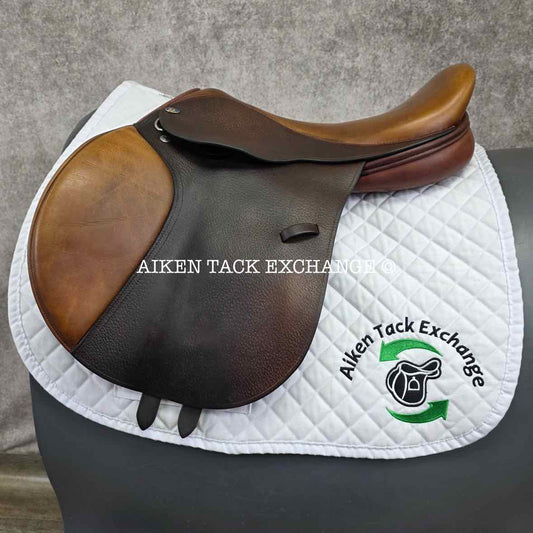 Balance by Frank Baines Jump Saddle, 17" Seat, X-Wide Hoop Tree, Wool Flocked Panels