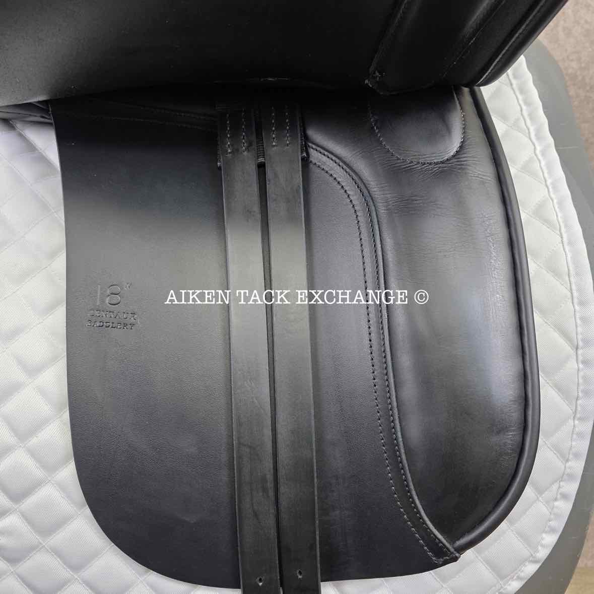 Centaur by Michael Stokes Para Dressage Saddle, 18" Seat, Medium Tree, Wool Flocked Panels