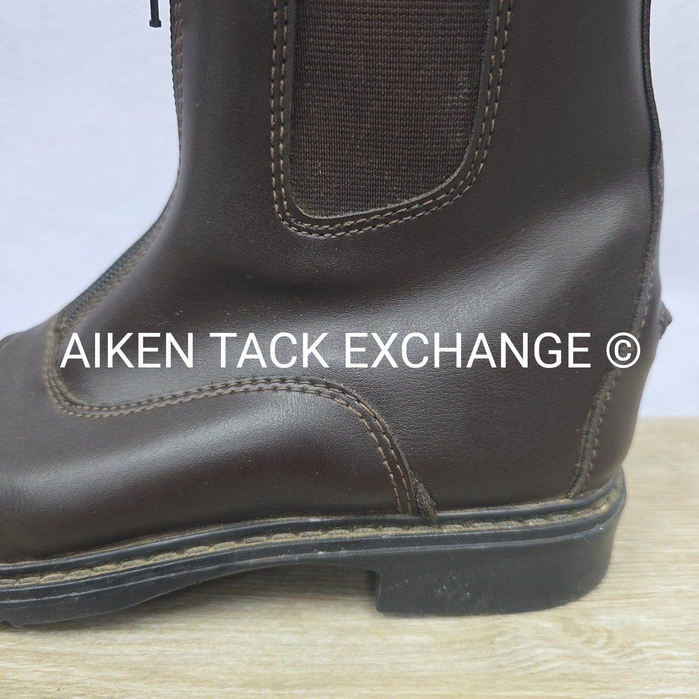 TuffRider Zip Up Paddock Boots, Brown, Size 3