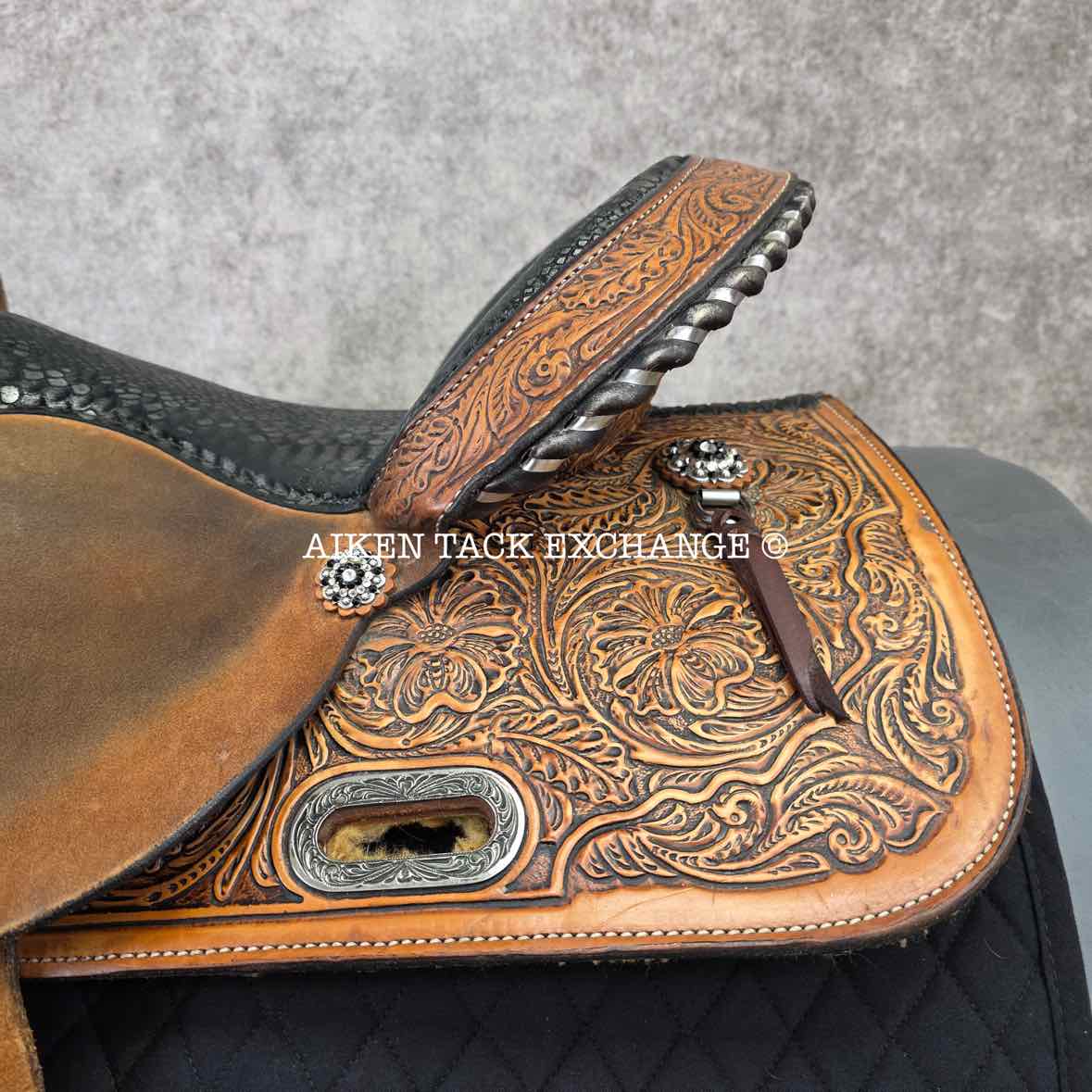 2020 High Horse 6224 Jewel Barrel Racing Western Saddle, 15" Seat, Regular Tree - Semi QH Bars