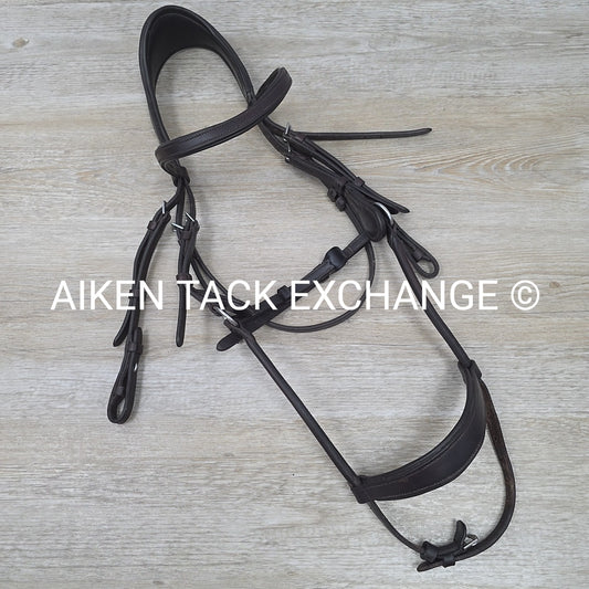 Collegiate ComFiTec Training Bridle, No Reins, Brown, Size Full