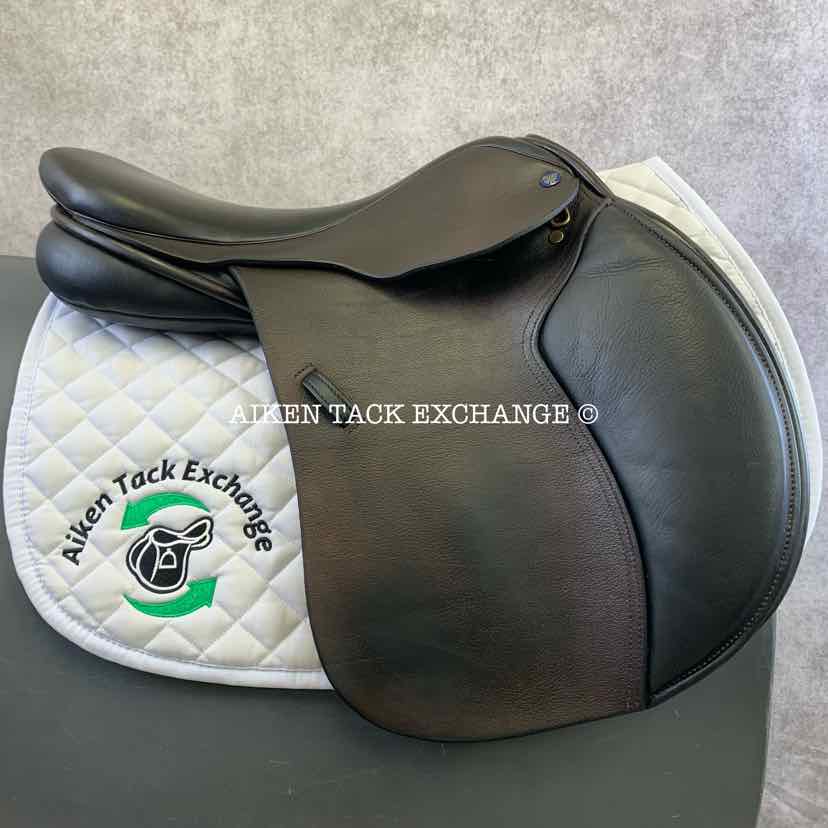 Detente by Advanced Saddle Fit Hadley Jump Saddle, 18" Seat, MW/W Tree, Wool Flocked Panels