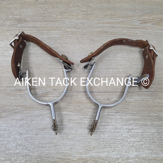 Western Rowel Spurs with Leather Spur Straps
